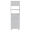 Tuhome Caribe Microwave Cabinet, Four Legs, One Drawer, Double Door, One Shelf, White MLB5578 - alternate 6